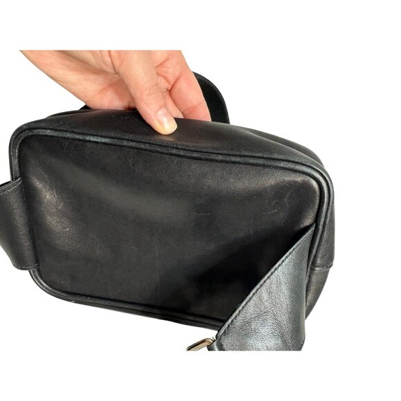 Coach Waist Belt Bag Leather Fanny Pack Black-approx. 9” x 5.5” x 1.5” - Picture 5 of 14